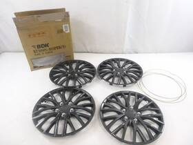 Kt1068-16spbk Bdk 4 Pack Premium Black Hubcaps 16 Inch Wheel Rim Cover