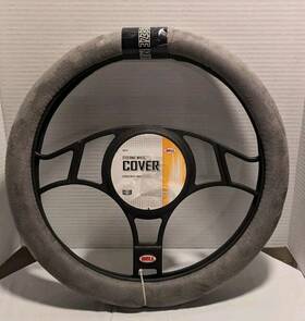 Bell 076027631497 Steering Wheel Cover Fits 14.5-15.5 Inches Stress Relief Gray. Soft Warm. New