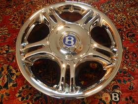 Uv35460pa Bentley Azure Mulliner Hub Cap 8 Inch X 18 Chrome Wheel 2001 2003 New
