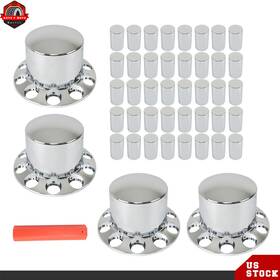 Ber525030 Berliii W/33mm Thread-on Cylinder Nut Covers Set Of 4 Semi Truck Chrome Axle Cover