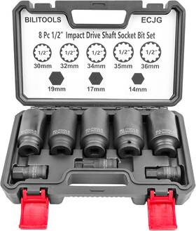 95307 Bilitools 12 Point Axle Nut Socket Set 1/2 Inch Drive Spindle One Size