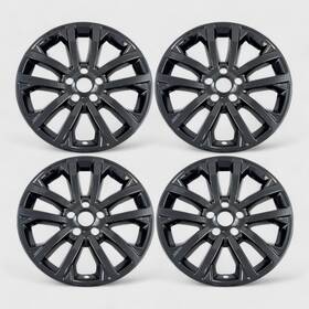 Wsk709-17blk Black Magic Snap-on Wheel Skin Set Compatible With Jeep Cherokee 2019-2023