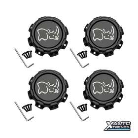 Ccbr6s8165180mb Black Rhino 4 X Matte With White Logo Wheel Center Cap