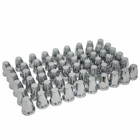 Bzx09 Blitech 33mm Lug Nut Covers Chrome Screw On Semi Truck Wheel Pack Of 60