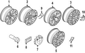 36-13-5-a6f-124 Bmw Genuine Wheel Cap Emblem