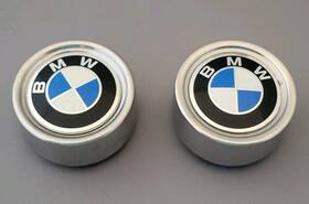 59144 Bmw Center Caps 2 Oem Metal Fits 3 Series 1984-1992 With 14 Inch Alloy Wheels