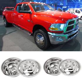 B-c17d8 Boogadee 4pcs 17inch Polished Stainless Steel Dually Wheel Simulators Bolt On C