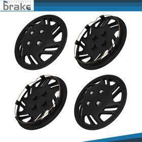 Br178745d Brakeautor Set Of 4 Black 13 Inch Wheel Covers Snap On Full Hub Caps Fit R13 Tire And Steel Rim