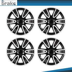 Br185055d Brakeautor Set Of 4 15 Inch Universal Wheel Covers Snap On Full Hub Caps R15 Tire And Steel Rim