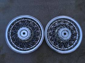 4178043 Buick 2x 1978-1990 Electra / Lesabre Park Avenue 15 Inch Wire Hubcap Oem