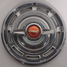 137598 Buick Skylark 1966 Special 14 Inch Spinner Hubcap Wheel Cover Red Center Vintage Ex