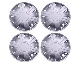 Hc-1007-14s C.p.r. Universal Abs Wheel Cover Skins Set Hub Caps Silver 14ftft -set Of 4