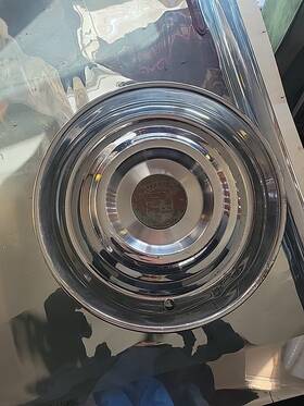 1940s-1955 Cadillac 175773314673 Hub Cap Wheel Cover Brass Center Oem 15 Inch Sombrero