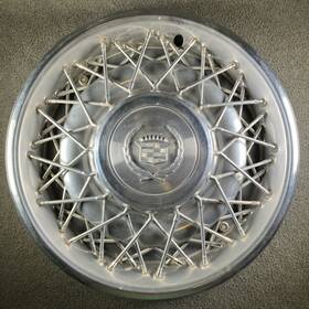 243845 Cadillac Oem Deville 1975-1981 Original 15 Inch Chrome Wire Hubcap Hub Cap C