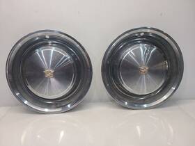 570-02011 Cadillac 1973 Wheel Covers - 15 Inch Stainless Steel / Light Damage Pair