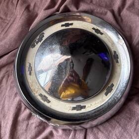 Eo-603 California Classic Chevy Ft55 Passenger Car 150/210 Hubcap Inch Dog-dish Nice