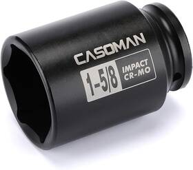 Cs208 Casoman 6-point 1/2-inch Drive Deep Impact Socket- 1-5/8 Inch Sae