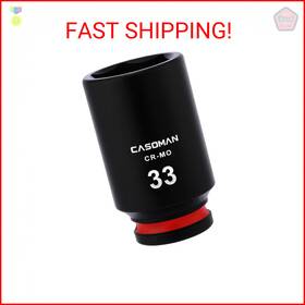 Casoman Cs539 1/2 Inch Drive X 33mm Deep Impact Socket 6-point Metric Cr-mo
