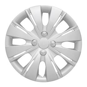 50915s Cci New Set Of 4 15 Inch Silver Aftermarket Wheel Covers Hubcaps For 2012-14 Yaris
