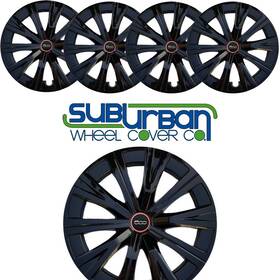 530-16blk-500 Cci 53016blk-500 2014-2017 Fiat Style # 16 Inch Gloss Black Hubcaps Wheel Covers Set/4