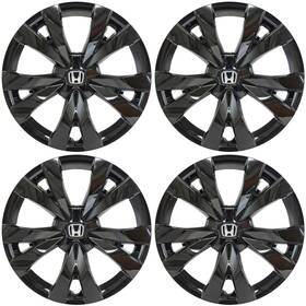 559-16blk Cci Fits 2022-2025 Honda Civic Lx 16 Inch Black Hubcaps Wheel Covers Logo Set