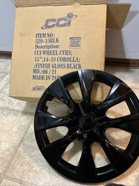 529-15blk Cci Aftermarket Parts 15 Inch Wheel Cover For 2014-2018 Corolla