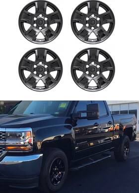 Imp-390blkn Cci 2014-2018 Chevrolet Silverado 1500 17 Inch Gloss Black Wheel Skins Set/4