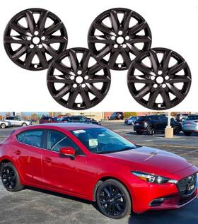 Imp-473blk Cci 2017-2018 Mazda 3 Touring 18 Inch Gloss Black Wheel Skins # New Set/4