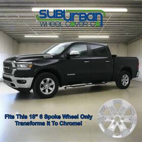 Imp-431x Cci Imp431x One Single 2019-2023 Ram 1500 Laramie # 18 Inch Chrome Wheel Skin New