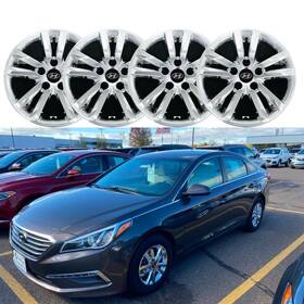 Imp453x Cci Set Of 4 Fit Hyundai Sonata 2015-2017 Chrome 16 Inch Wheel Skins Hub Caps Rim Covers
