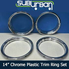 Wctr-14plch Cci 14 Inch Chrome Abs Plastic Trim Rings / Beauty 1 3/4 Depth Set/4