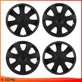 003178701zeg Cciyu 4 Pcs Hub Caps For All Makes Models 16 Inch 7 Spoke Wheel Cover Black Trim Kit