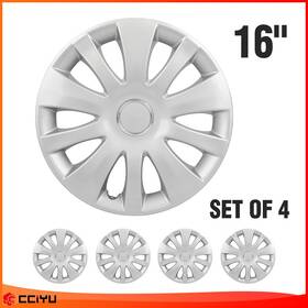 003178715zeg Cciyu 4 Pcs Hub Caps 16 Inch Wheel Cover Universal Silver Trim Kit