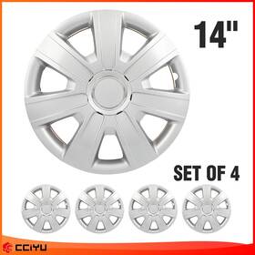 003178770zeg Cciyu 4 Pcs Hub Caps 14 Inch Wheel Cover Universal Silver Trim Kit