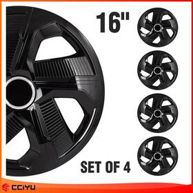 003185016zeg Cciyu Set Of 4 Snap On 16 Inch Full Hub Caps Universal Wheel Covers Fit R16 Tire And Rim