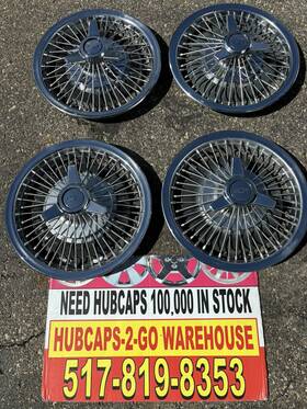 Chevrolet 1964-1966 3 4 1964-65 14 Inch Set Of Used Impala Spoked 3bar Spinners Hubcaps Rare