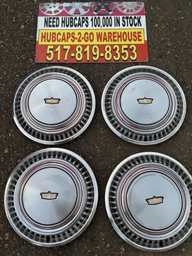 Chevrolet 1974-75 4 Caprice 15 Inch Wheel Covers Hubcaps 2dr 4dr Oem Used Nice Rare