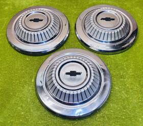 Chevrolet 350 F250 5.0 4.6 5.7 6.6 6.7 Chevy Poverty Dog Dish Hubcaps Chevelle Camaro Nova 10.5 Inch Hub Caps 66-67 3
