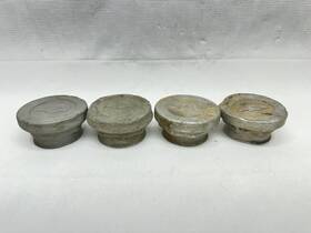 354578 Chevrolet 1929-1930 Set Of Original Aluminum Hubcaps For Wood/disc Wheels