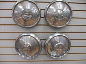 Ct54hc Chevrolet 1954 Bel Air 150 210 Hub Cap Dog Dish Hubcaps Oem Set 54