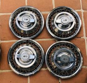 Chevrolet #f2a I6a 4 Vintage Corvair Chevy Ii Wire Spider Hubcaps 13 Inch Spinner F2a And Used Nice