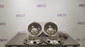 570.gm8o06 Chevrolet Truck 06 Chevy Silverado 3500 Dually Wheel Rim Center Cap Simulator Set Front Rear
