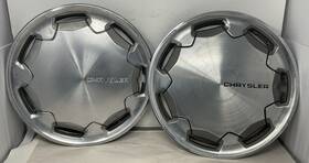 4284120 Chrysler 85 - 86 Lebaron Gts 14 Inch Oem Chrome Center Wheel Hub Cap Cover Set Of 2
