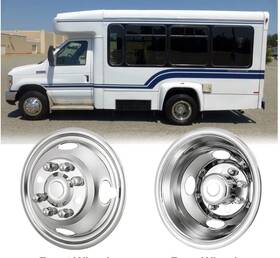 71607f Cironbow 71607f/r 16 Inch 8 Lug Wheel Simulators Stainless Steel With Bolt Kit E350/e450 1992-2021