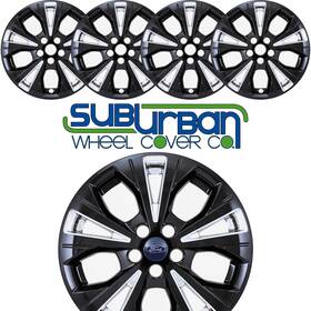 Imp-526xcb Coast To International Fits 2023-2025 Ford Escape Active 17 Inch Gloss Black Wheel Skins # Set