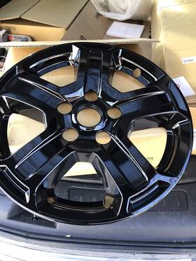 1-2018-2023 Coast To International Imp420blk Jeep Wrangler # Imp-420blk 17 Inch Gloss Black Wheel Skin New