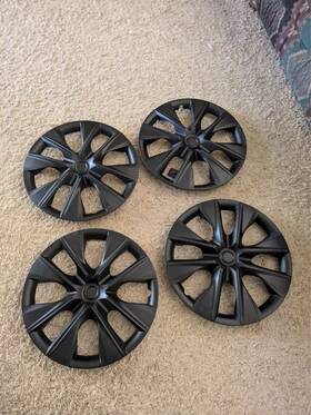 5084-dp-15 Covertrend 15 Inch Set Of 4 Wheel Covers Black Snap On Full Hub Caps