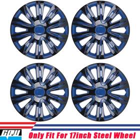 Wj-5083-bbb-17 Cpw 17ftft Hubcap Black Blue Lacquer 17 Inch Snap On Wheel Cover Kit Guards