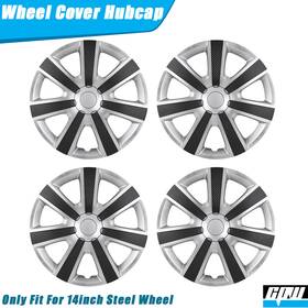 Wj-5085-am-14 Cpw 14 Inch Wheel Covers Hub Caps Fit R14 Tire And Steel Wheels Silver-mould Texture