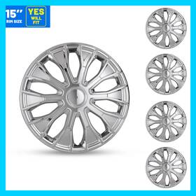 Cpw Wj-5086-c-15 15 Inch 4 Hubcaps Wheel Covers Snap On Hub Caps Universal Usa